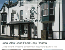 Tablet Screenshot of foxandgooseinnexmoor.co.uk